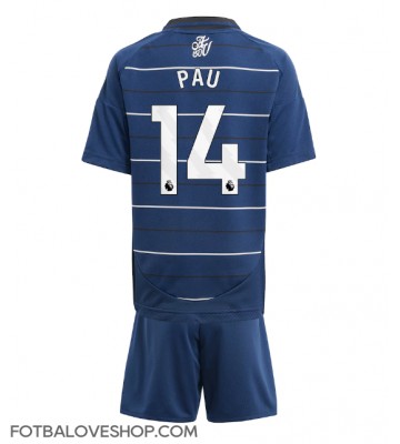 Aston Villa Pau Torres #14 Dětské Alternativní Dres 2024-25 Krátký Rukáv (+ trenýrky)
